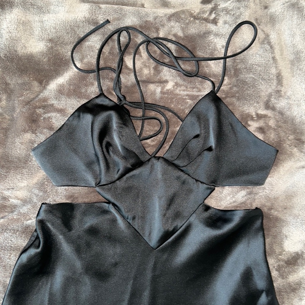 Black Satin Dress